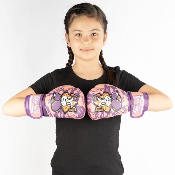 8W-8600002-3-8 WEAPONS Kids Boxing Glove - Jenny pink 6 Oz