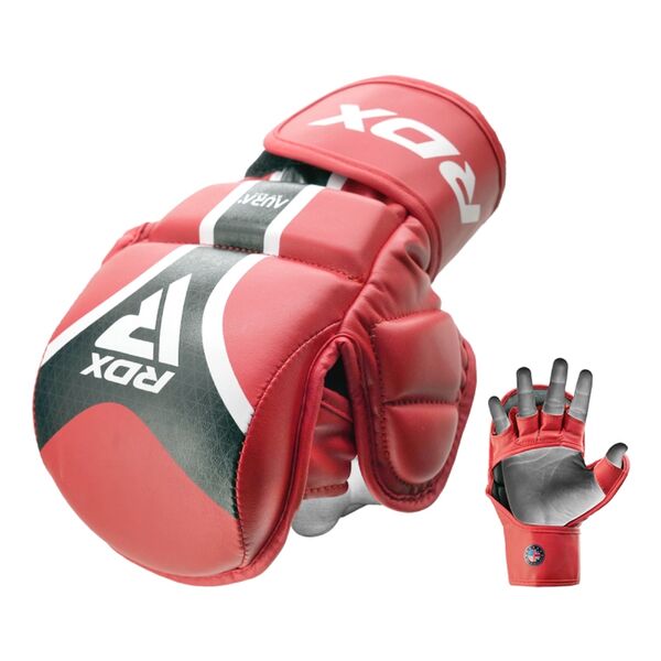 RDXGSR-T17RB-M+-RDX Grappling Gloves Shooter Aura Plus T-17 Red/Black-M