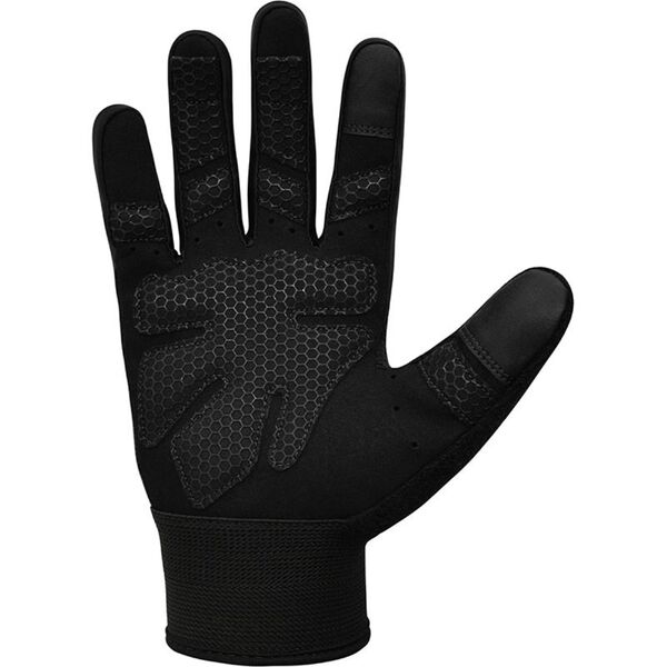 RDXWGA-W1FB-XL-Gym Weight Lifting Gloves W1 Full Black-XL