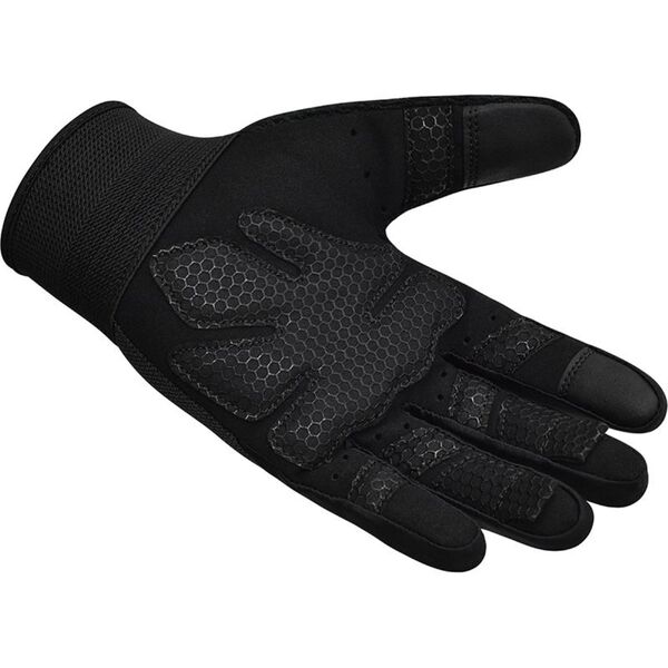 RDXWGA-W1FB-XL-Gym Weight Lifting Gloves W1 Full Black-XL