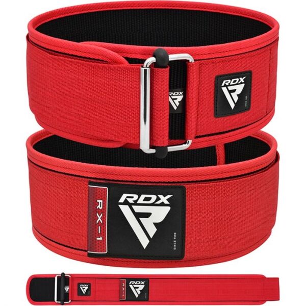 RDXWBS-RX1R-M-Weight Lifting Strap Belt Rx1 Red-M