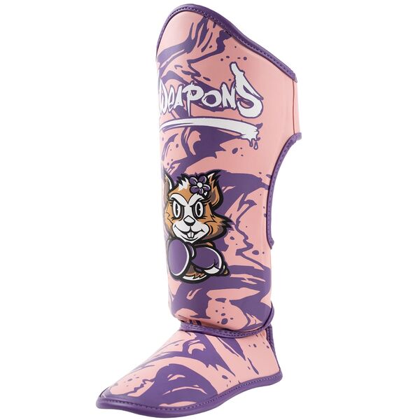 8W-8600005-1-8 WEAPONS Kids Shin Guards - Jenny pink S/M