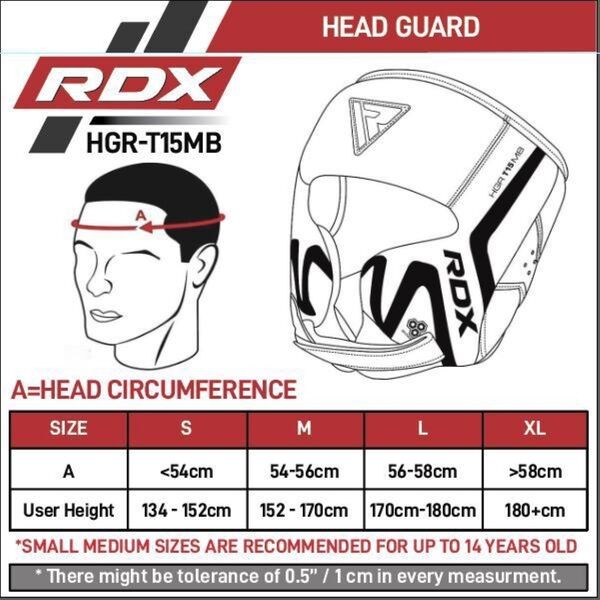 RDXHGR-T15MB-M-Head Guard T15 Matte Black-M