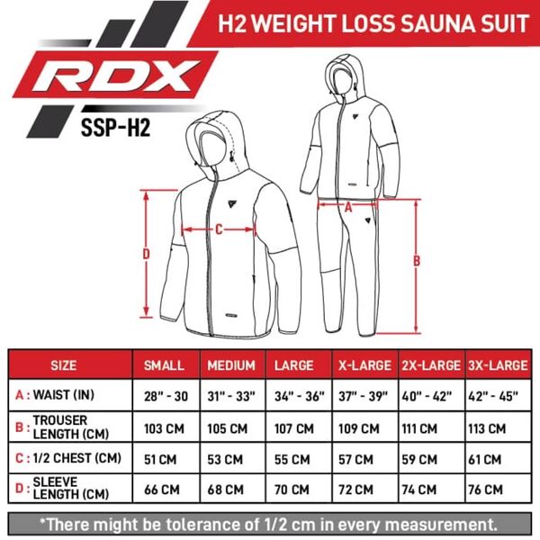 RDXSSP-H2PB-S-Clothing Sauna Suit H2