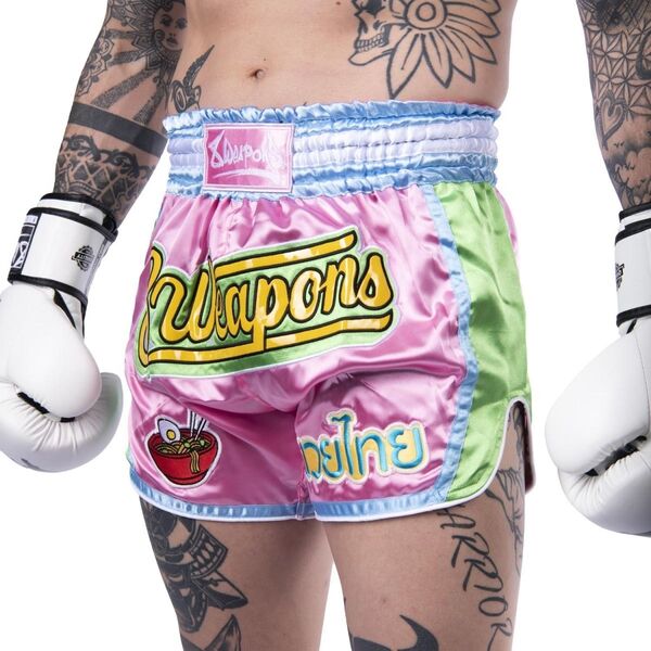 8W-8130003-5-8 WEAPONS Muay Thai Shorts - Yummy Pink