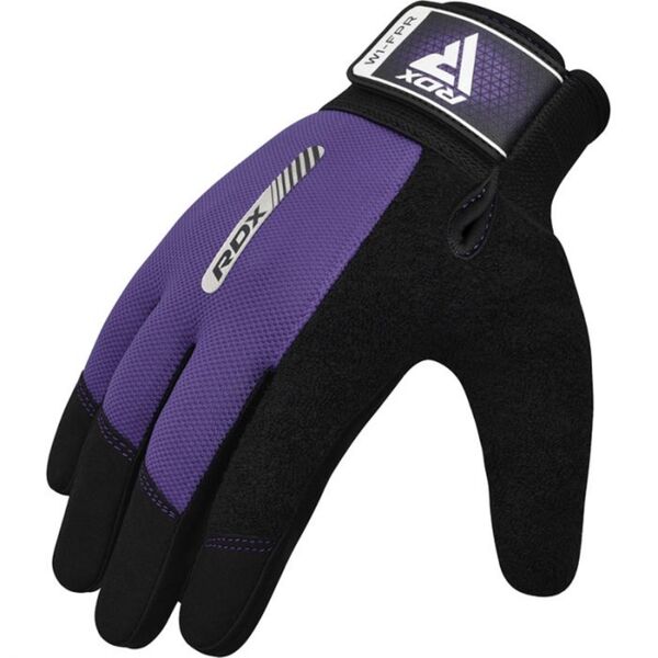 RDXWGA-W1FPR-M-Gym Weight Lifting Gloves W1 Full Purple