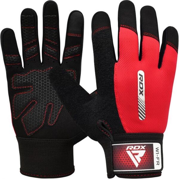 RDXWGA-W1FR-XL-Gym Weight Lifting Gloves W1 Full Red