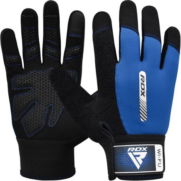 RDXWGA-W1FU-L-Gym Weight Lifting Gloves W1 Full Blue