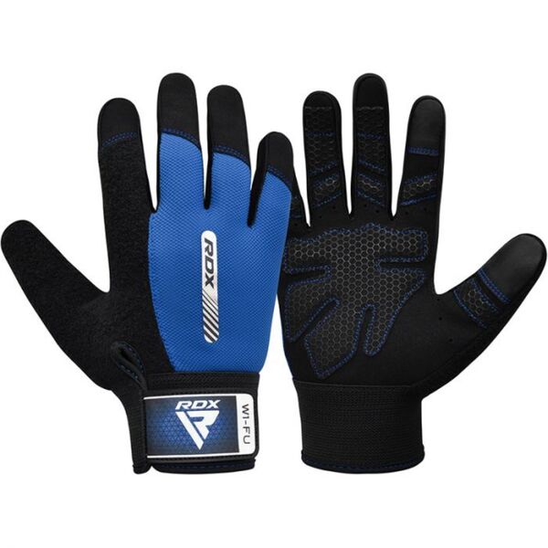 RDXWGA-W1FU-L-Gym Weight Lifting Gloves W1 Full Blue