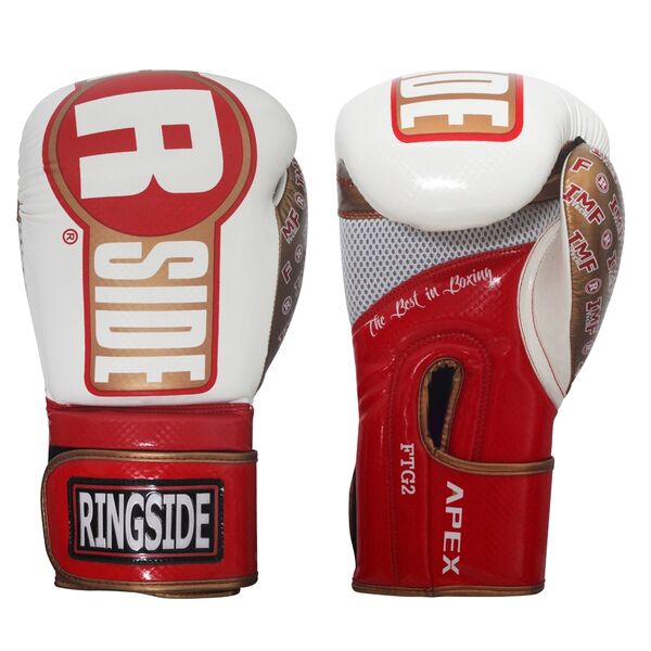 RSFTG2 RD/WH 14OZ-Ringside Apex Flash Sparring Gloves