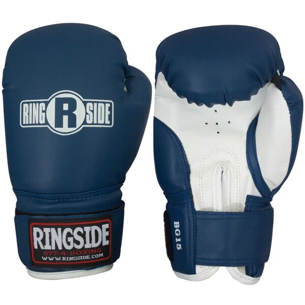 RSBG15 YTH BL/WH-Ringside Striker Youth Training Gloves