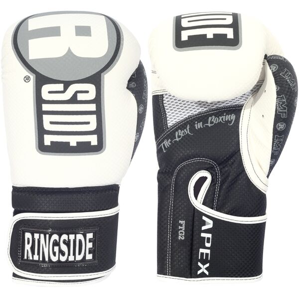 RSFTG2 WH/BK 18OZ-Ringside Apex Flash Sparring Gloves