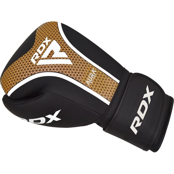 RDXBGR-T17BGL-10OZ+-RDX Boxing Glove Aura Plus T-17 Black Golden-10Oz