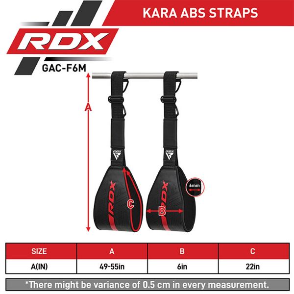 RDXGAC-F6MR-Gym Abs Strap F6 Matte Red