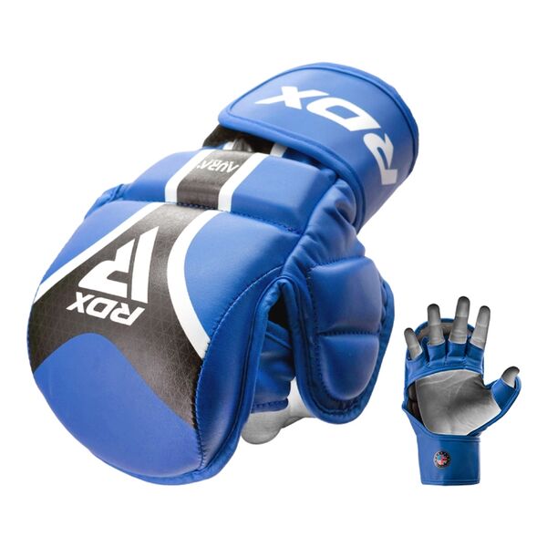 RDXGSR-T17UB-S+-RDX Grappling Gloves Shooter Aura Plus T-17 Blue/Black-S