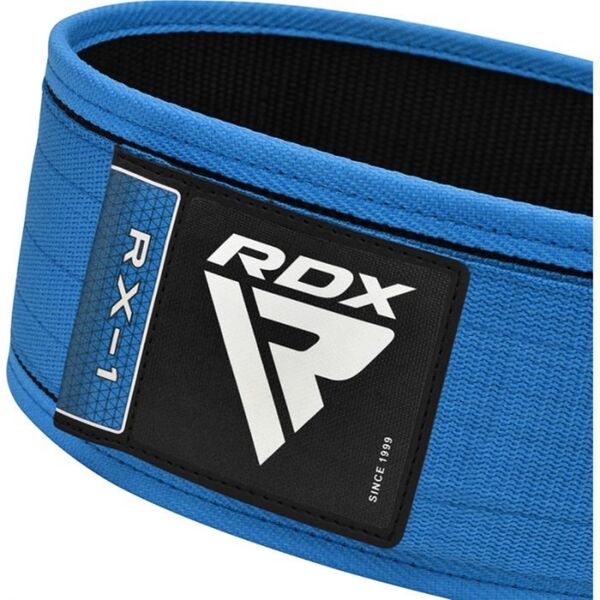 RDXWBS-RX1U-M-Weight Lifting Strap Belt Rx1 Blue-M