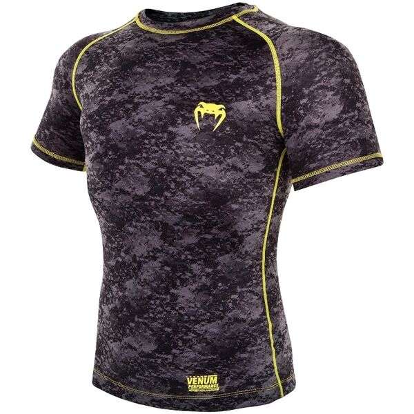 VE-02981-111-XS-Venum Tramo Rashguard - Short Sleeves - Black-Yellow