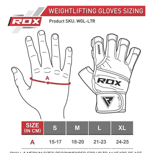 RDXWGL-L7R-MPLUS-Gym Glove Micro Red/Black Plus-M