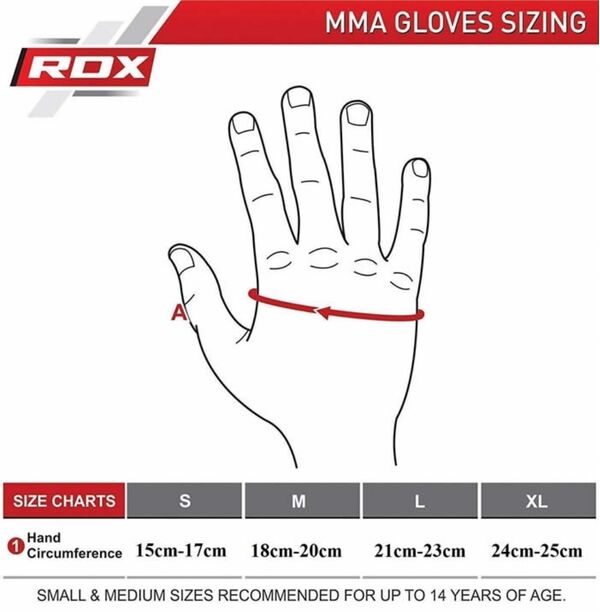 RDXGGR-F15MB-S-Grappling Glove F15 Matte Black-S