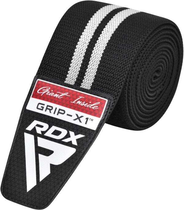 RDXWAH-KR11BW-RDX KR11 Weightlifting Knee Wraps