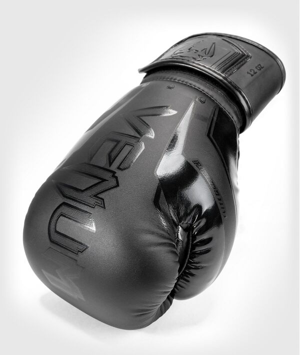 VE-04260-114-10OZ-Venum Elite Evo Boxing Gloves - Black/Black - 10 Oz