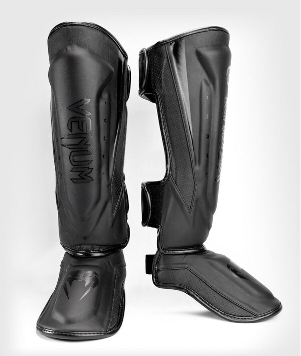 VE-04261-114-M-Venum Elite Evo Shin Guards - Black/Black - M