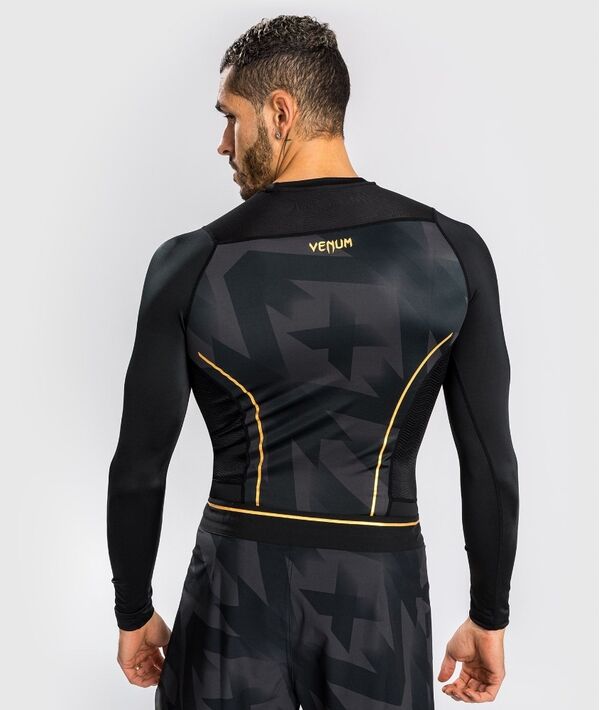 VE-04672-126-S-Venum Razor Rashguard Long Sleeves - Black/Gold - S