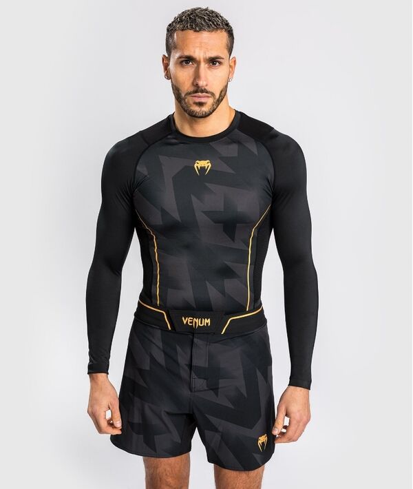 VE-04672-126-S-Venum Razor Rashguard Long Sleeves - Black/Gold - S