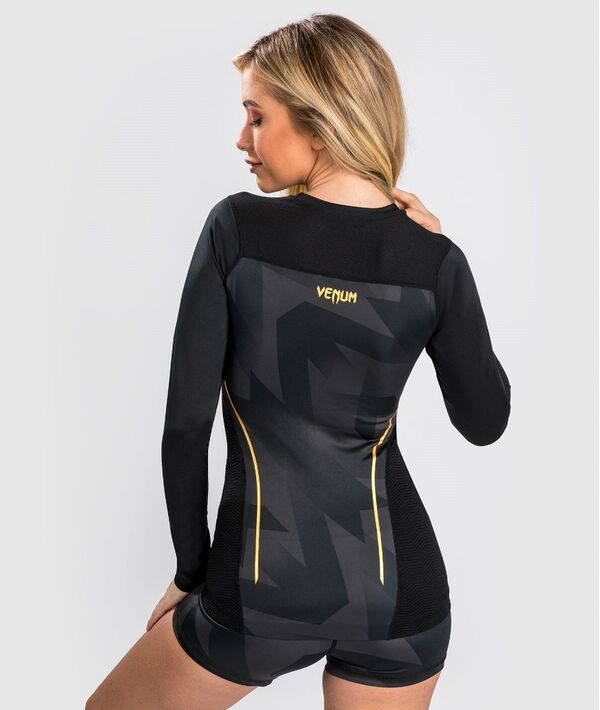 VE-04683-126-M-Venum Razor Rashguard - Long Sleeves - For Women - Black/Gold - M