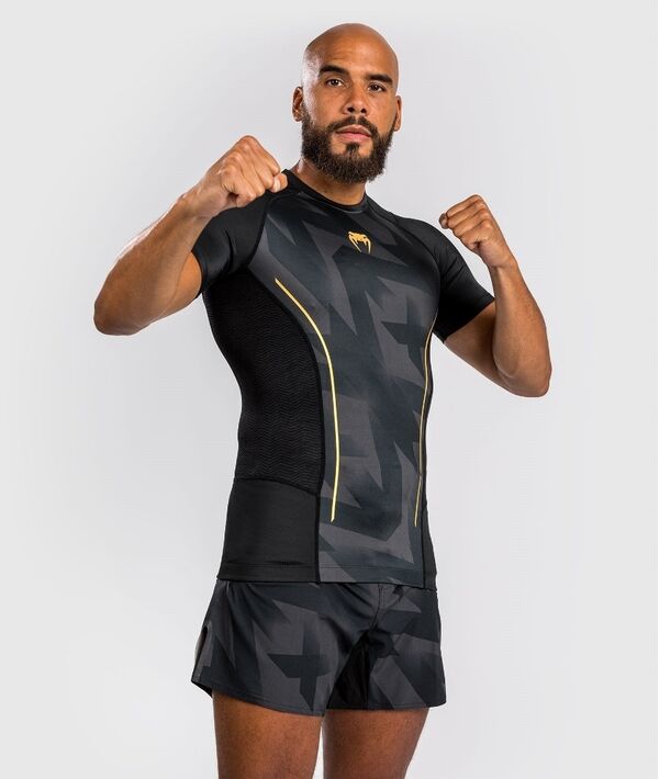 VE-04673-126-S-Venum Razor Rashguard Short Sleeves - Black/Gold - S