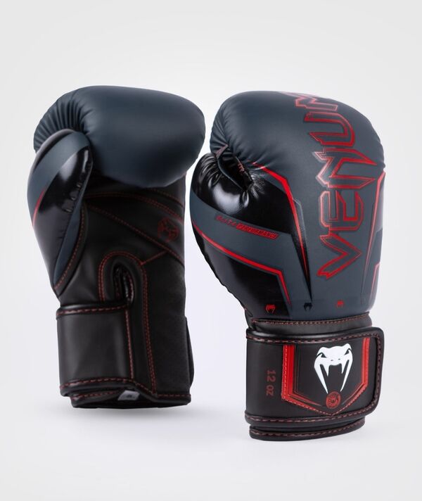 VE-04260-607-16OZ-Venum Elite Evo Boxing Gloves - Navy/Black/Red - 16 Oz