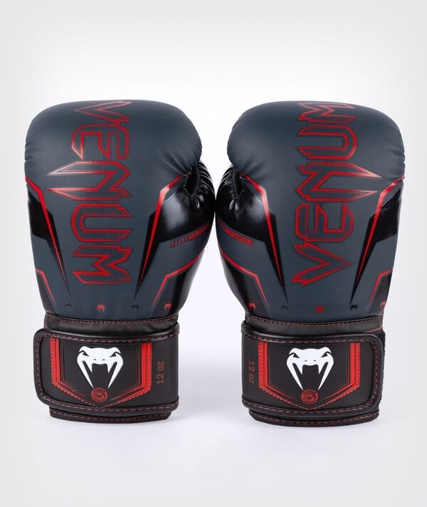 VE-04260-607-16OZ-Venum Elite Evo Boxing Gloves - Navy/Black/Red - 16 Oz