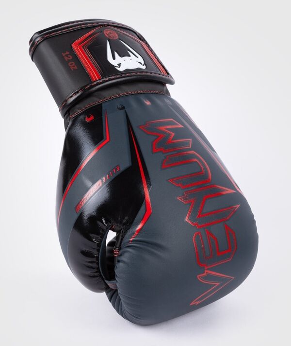 VE-04260-607-16OZ-Venum Elite Evo Boxing Gloves - Navy/Black/Red - 16 Oz