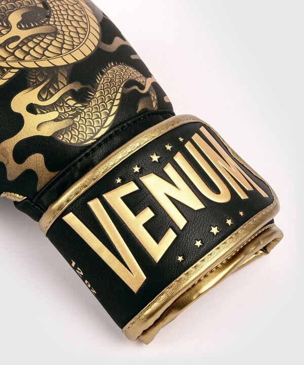 VE-03169-137-12OZ-Venum Dragon's Flight Boxing Gloves - Black/Bronze