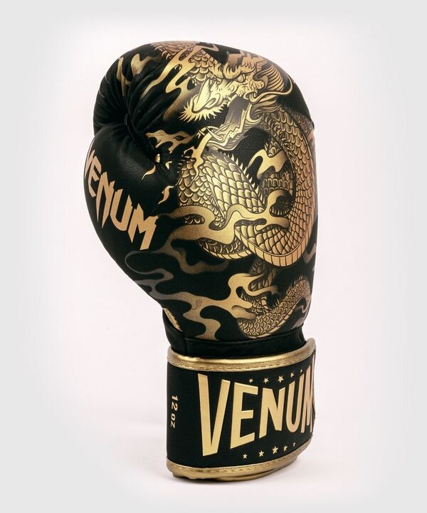 VE-03169-137-12OZ-Venum Dragon's Flight Boxing Gloves - Black/Bronze