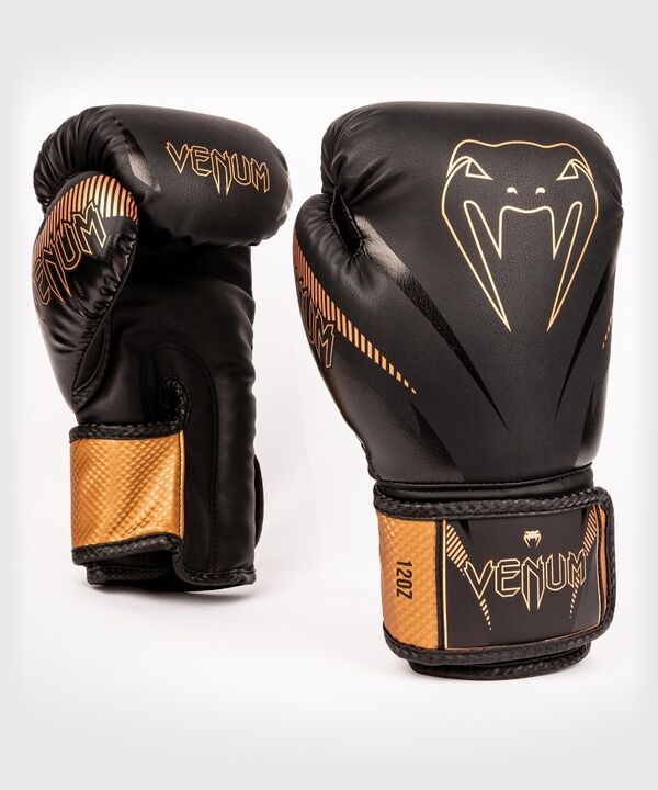 VE-03284-137-14OZ-Venum Impact Boxing Gloves - Black/Bronze