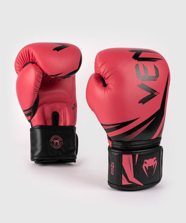 VE-03525-221-12OZ-Venum Challenger 3.0 Boxing Gloves - Black/Coral