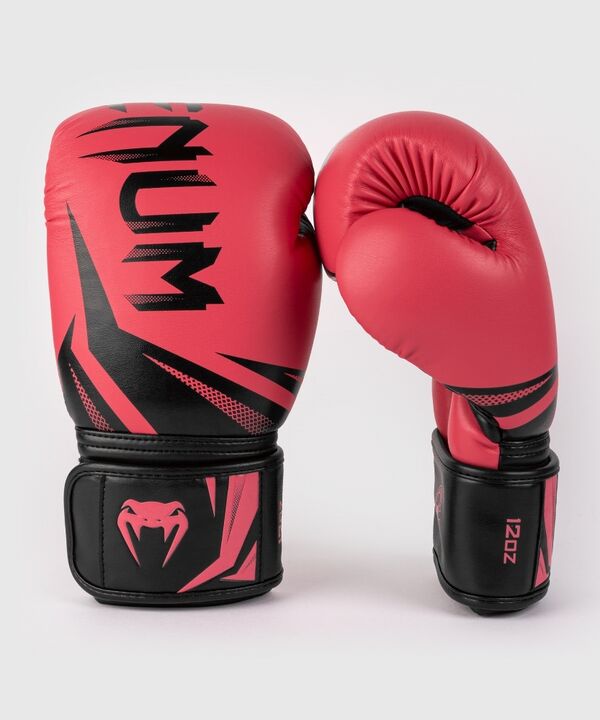 VE-03525-221-8OZ-Venum Challenger 3.0 Boxing Gloves - Black/Coral