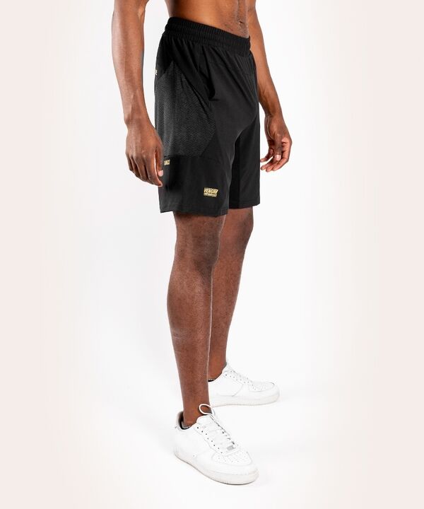 VE-03728-126-XL-Venum G-Fit Training Shorts - Black/Gold