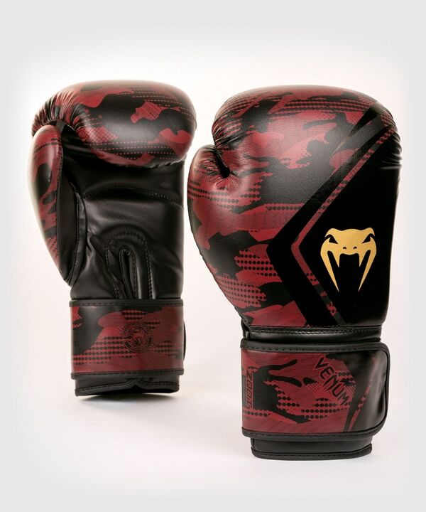 VE-03928-100-10OZ-Venum Defender Contender 2.0 Boxing Gloves - Black/Red
