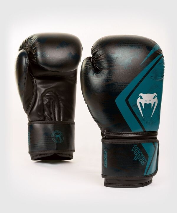 VE-03928-102-12OZ-Venum Defender Contender 2.0 Boxing Gloves - Black/Green