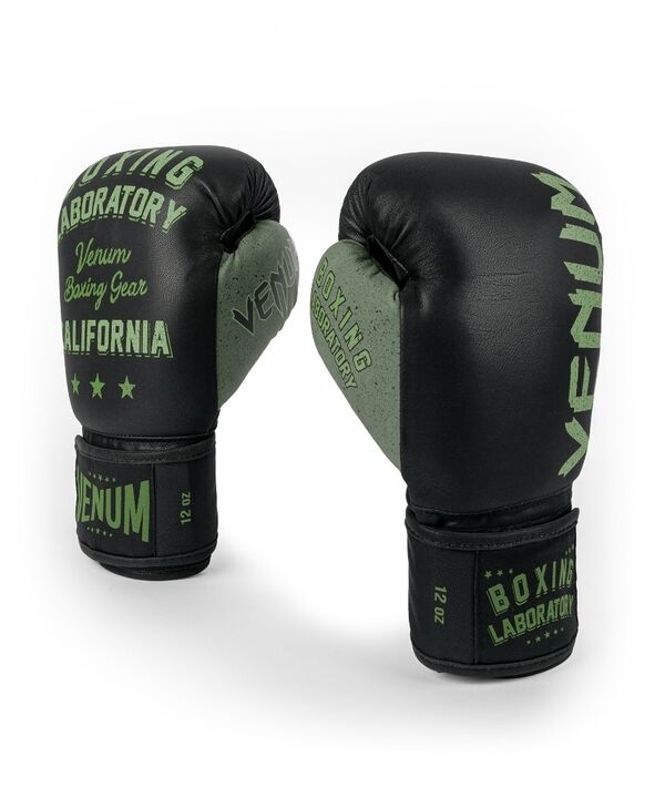 VE-03986-539-14OZ-Venum Boxing Lab Gloves - Black/Green