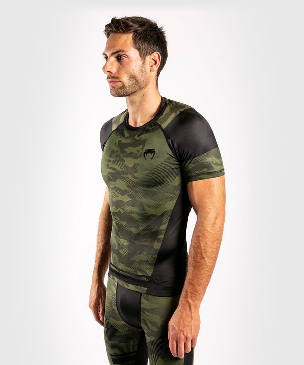 VE-04014-219-S-Venum Trooper Rashguard hort sleeves - Forest camo/Black