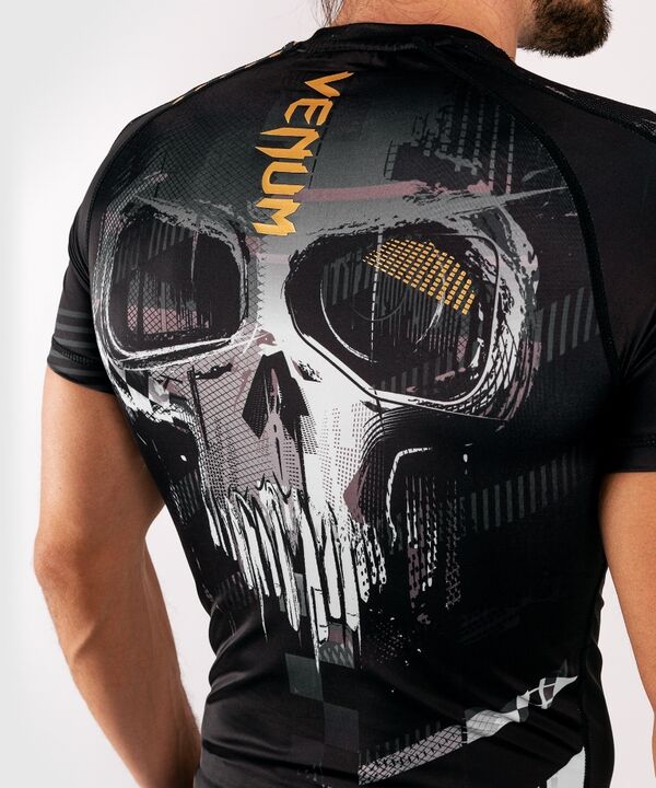 VE-04030-001-M-Venum Skull Rashguard hort sleeves - Black