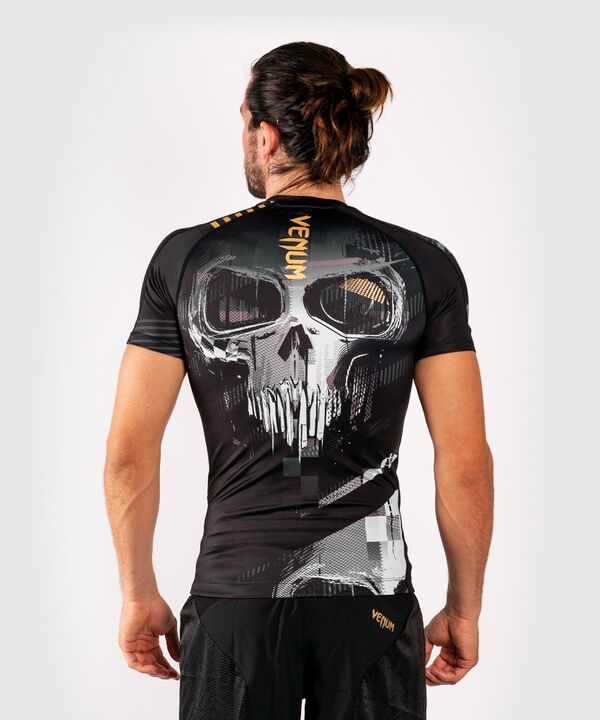 VE-04030-001-M-Venum Skull Rashguard hort sleeves - Black