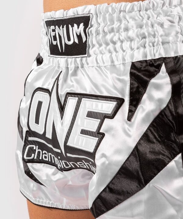 VE-04037-210-XL-Venum x ONE FC Muay Thai Shorts - White/Black
