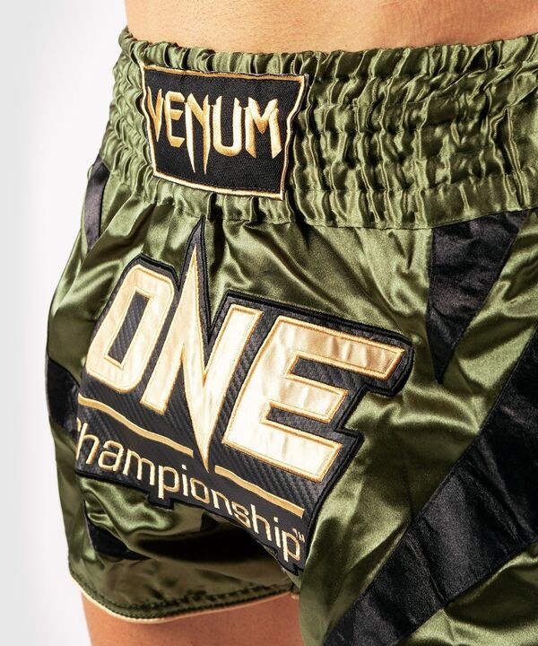 VE-04037-230-M-Venum x ONE FC Muay Thai Shorts - Khaki/Gold