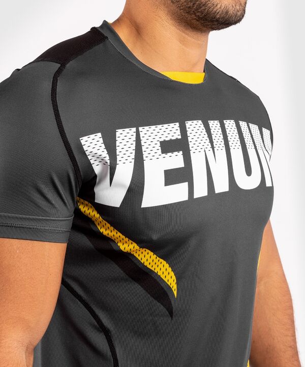 VE-04107-413-M-Venum ONE FC Impact Dry Tech T-Shirt - Grey/Yellow