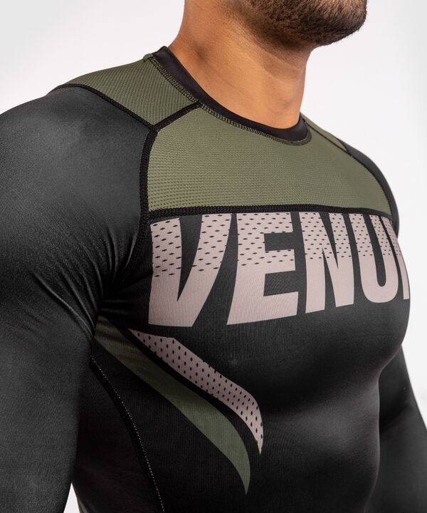 VE-04112-539-S-Venum ONE FC Impact Rashguard ong sleeves - Black/Khaki