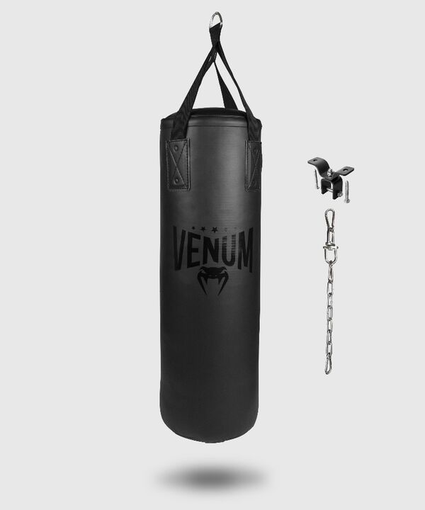 VE-04182-114-Venum Origins Punching Bag - Black/Black (ceiling mount included)